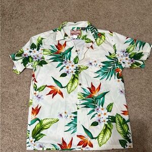 Vibrant Floral Men's Button Down Shirt